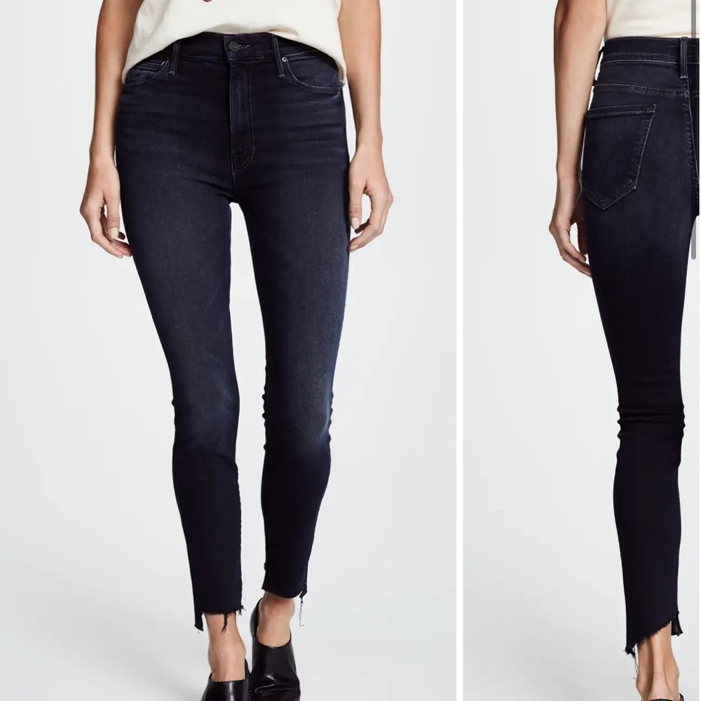 MOTHER The Stunner Zip Two Step Fray Distressed Skinny Jeans